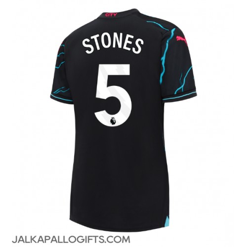 Manchester City John Stones #5 Kolmaspaita Naiset 2023-24 Lyhythihainen